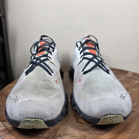 On Cloud X Ivory Flame Mens White Black Orange Size 11 Running Shoes 60.98699 - Picture 3 of 12